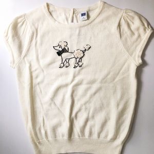 Janie and Jack Girls Poodle Sweater Tee size 6
